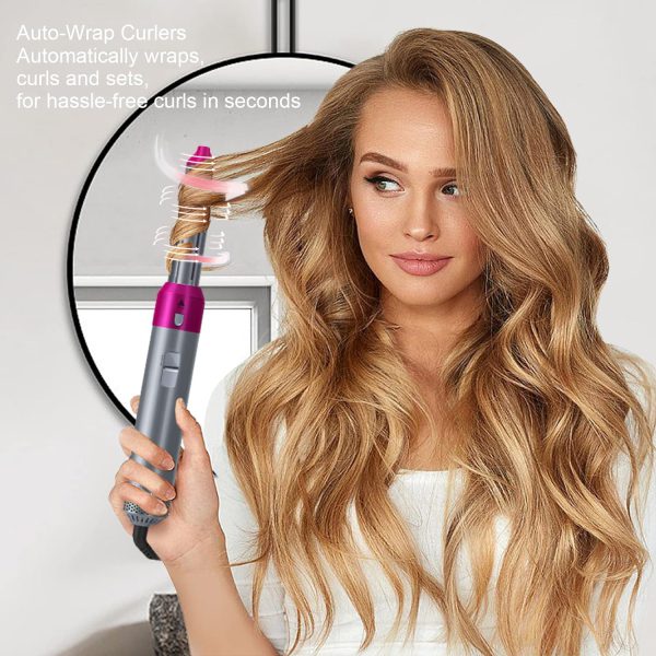 5 In 1 Hair Dryer Hot Air Brush Hair Volumizer Straightener And Curler