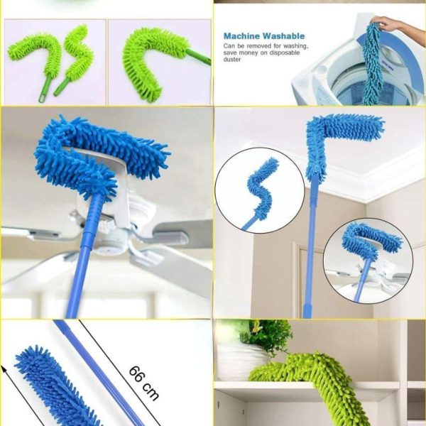 Flexible Micro Fiber Duster With Telescopic Stainless Steel Handle For Fan Cleaning Specially - ROYAL SUPER