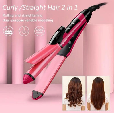 2 In 1 Hair Curler & Straightener - ROYAL SUPER